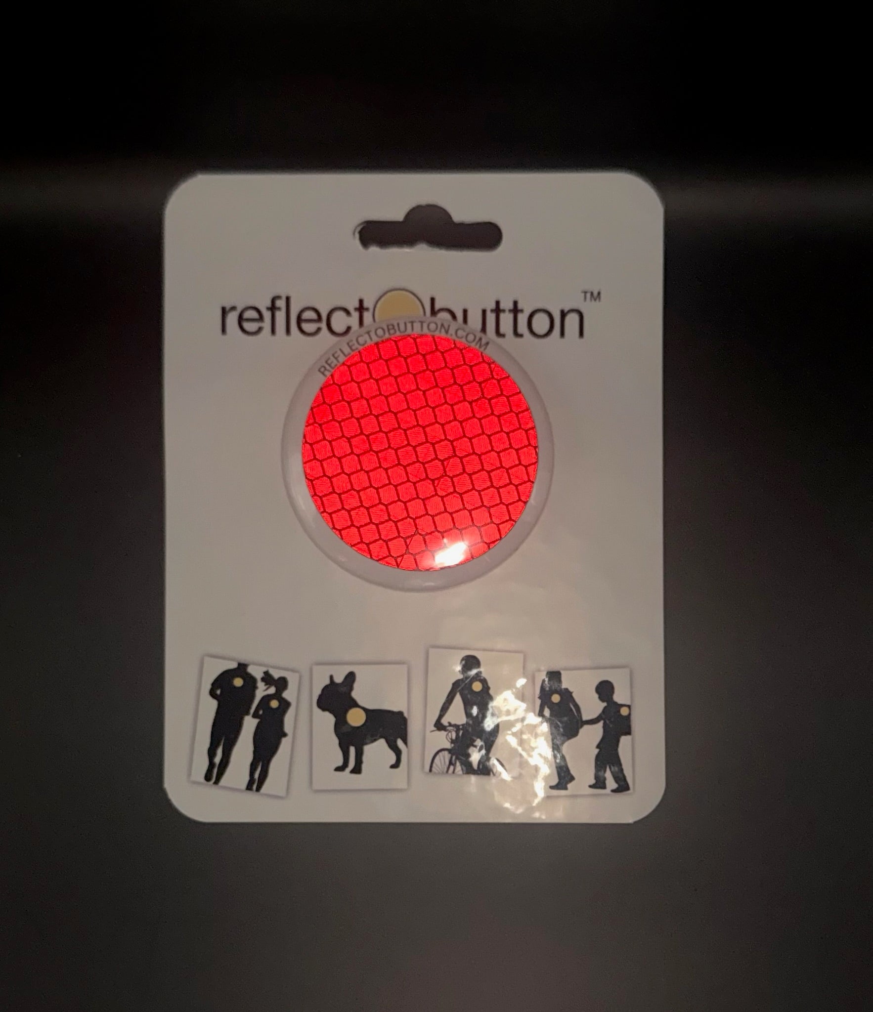 Stop Sign Red Reflectobutton