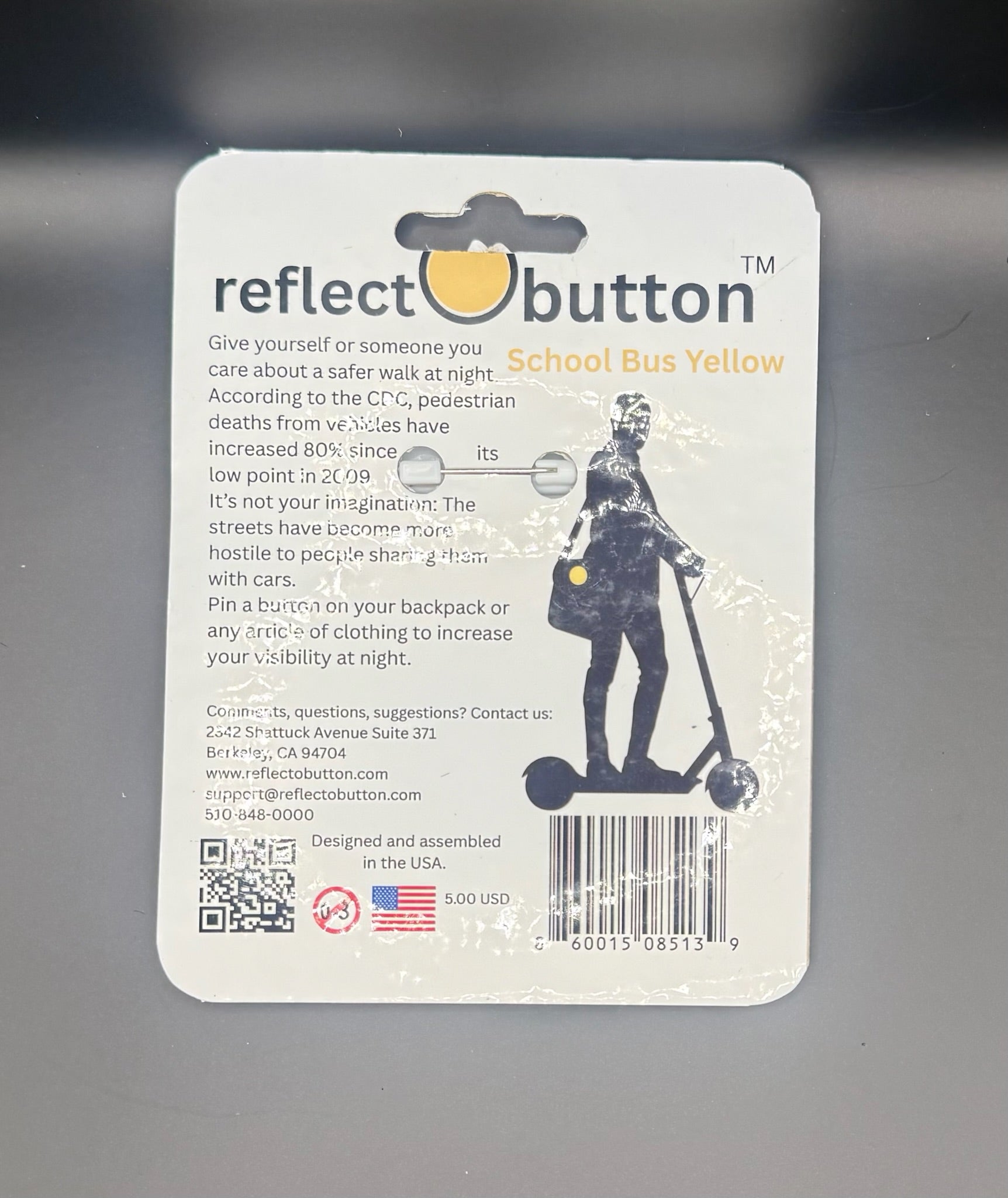 School Bus Yellow Reflectobutton